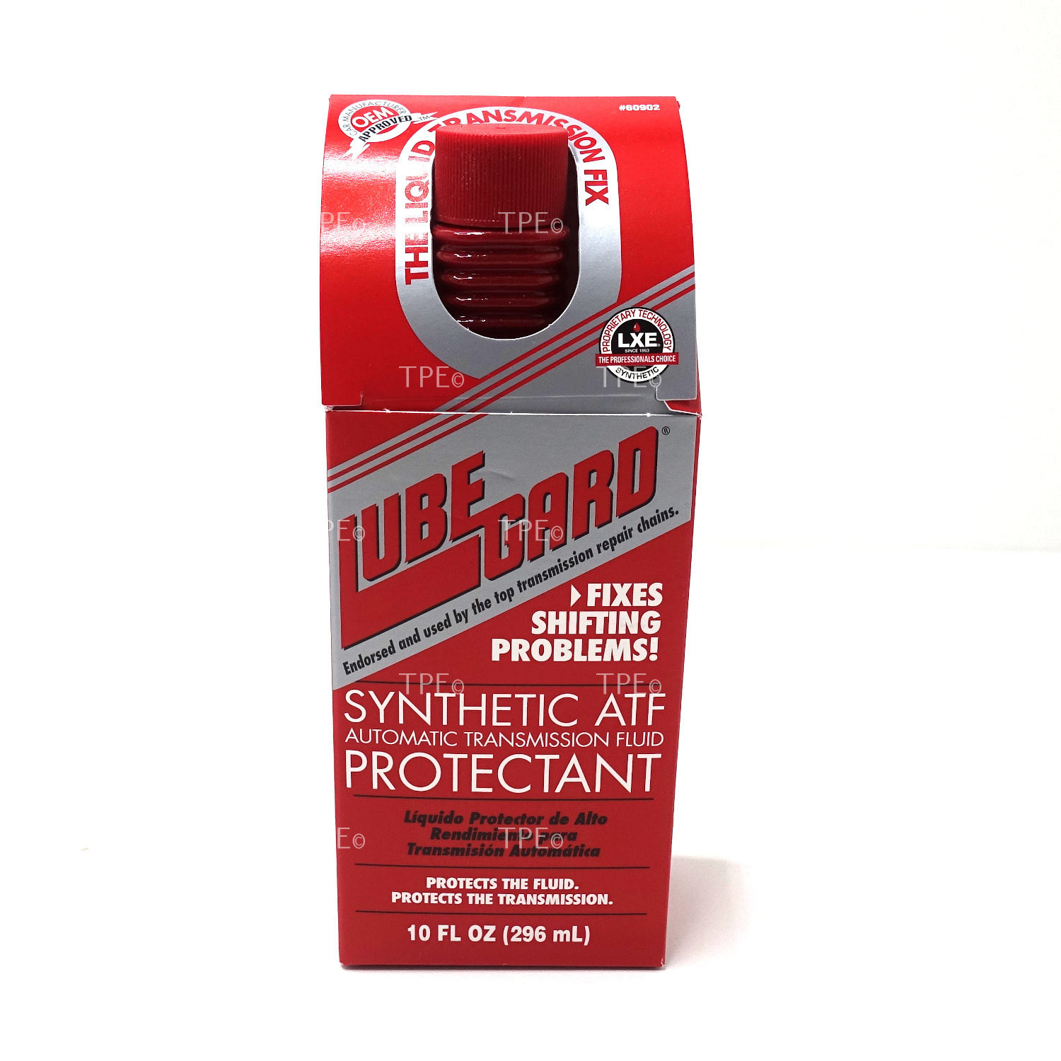 08.LU.60902 DESCRIPTION
LUBEGARD® Synthetic Automatic Transmission Fluid Protectant is a concentrated additive package infused with superior seal conditioners and friction modifiers. This unique product restores additive content to used ATF and enhances new ATF resulting in improved performance and smoother, more consistent shifting. It can safely be added to any automatic transmission fluid (ATF) including full synthetic, semi synthetic, conventional, and low viscosity fluids except CVT, DCT, and Ford Type F [1986 and earlier models] LUBEGARD® Synthetic Automatic Transmission Fluid Protectant is engineered to raise the thermal and oxidative stability level of automatic transmission fluids, so when it operates at elevated temperatures, it does not thin out and pyrolize, burn, or react with oxygen and form deposits. It is formulated with proprietary Liquid Wax Esters (LXE®) that are unique because of their natural lubricity, high viscosity index, and high flash and fire points. They have the ability to withstand repeated heating to temperatures as high as 570°F. LXE® gives automatic transmission fluid the extra lubricity needed for transmission’s unique frictional requirements. They improve heat conductivity, suppress foaming and, consequently, reduce transmission operating temperatures. LXE also improves cold temperature performance by reducing the fluid's pour point, preventing the fluid from thickening in frigid temperatures.

FEATURES & BENEFITS
• For use with any required *ATF’s! Check out our OEM ATF & Conversion Chart for coverage.
• Prevents overheating, reducing elevated operating temperatures
• Extends fluid life
• Eliminates transmission fluid foaming and oxidation
• Reduces wear throughout the transmission
• Eliminates clutch chatter and torque converter shudder
• Optimizes total transmission performance
• Softens and modifies harsh shifts making them quicker in duration
• Maintains proper ATF viscosity index in the torque Converter
• Provides for smoother shifting
• Eliminates objectionable noises during shifts
• Keeps valves and governors free and frees stuck valves in valve bodies
• Assists in eliminating warranty comebacks
• Raises the thermal and oxidative stability of the fluid
• Only protectant that increases the fluid’s ability to transfer heat
• Does not contain any harmful components such as zinc (ZDDP) ash, etc. like other competing products
• Protects new seals and permanently restores older seals to a “like-new” condition, without adverse side effects.
• Also for use in manuals that require ATF

*Except CVT, DCT, and Ford Type F [1986 and earlier models] applications.