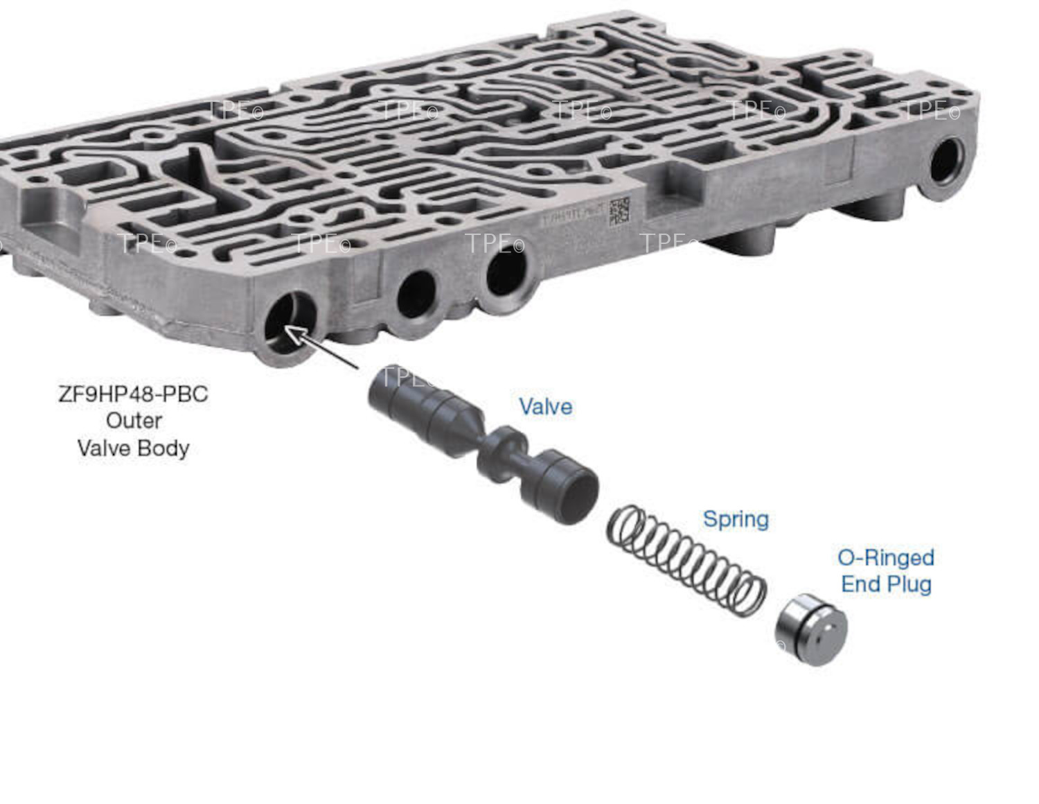 561.SON.05 Fits valves with overall length of 2.67" and outer spool length of .51".

Wear can occur in Chrysler 948TE, Honda/Acura, 9-speed and ZF9HP48 units in the pressure regulator bores. This wear allows critical oil loss and prevents proper line pressure regulation. Incorrect pressure regulation can result in instability, cooler and lube flow restrictions, bad shifts and damaged clutches. Reconditioning the bore and installing Sonnax oversized pressure regulator valve kit 85740-15K restores correct pressure regulation.

Hardcoat anodized aluminum valve combats premature wear
O-Ringed end plug provides positive sealing

Contents:
Valve
Spring
End Plug
O-Rings (2) 1 Extra