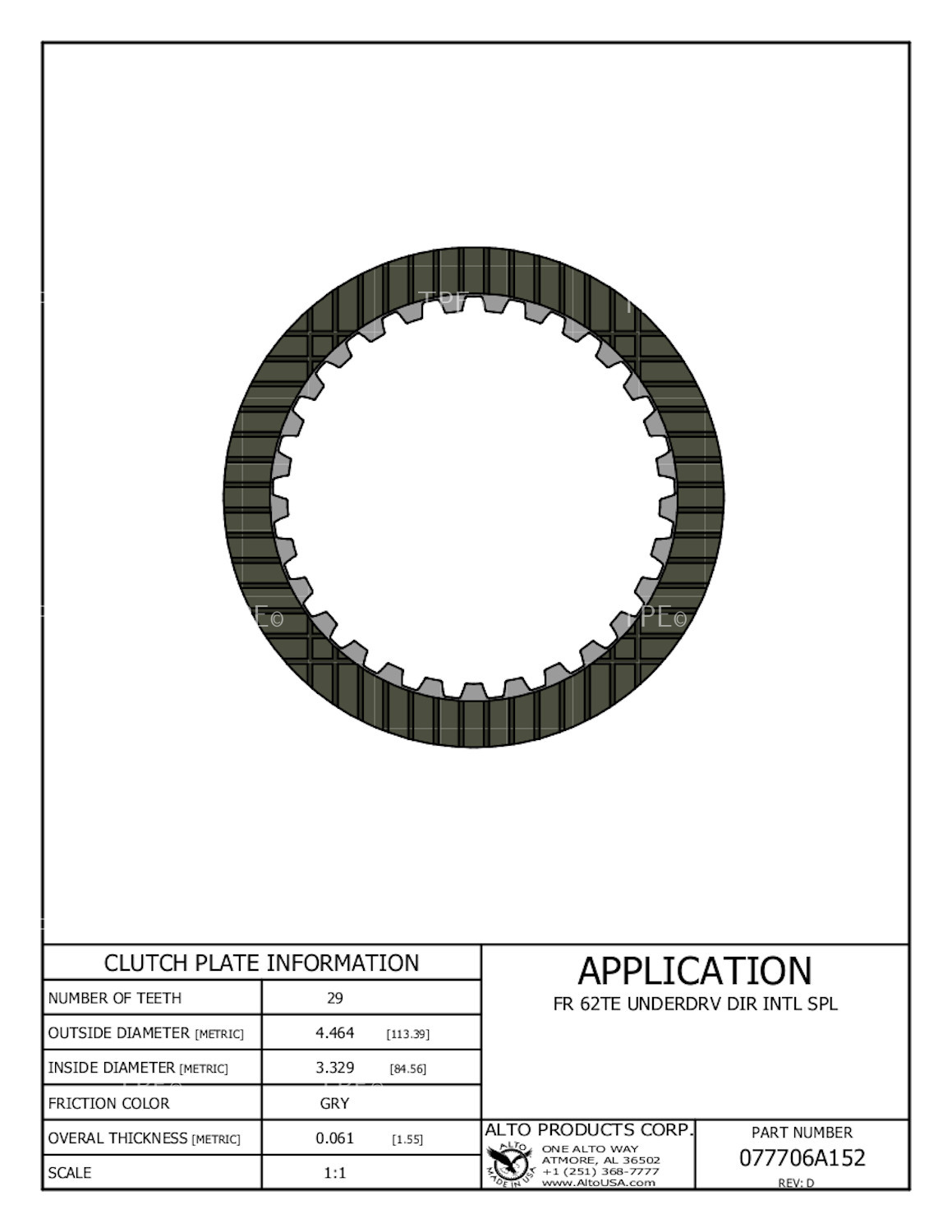 72.PF.05A Friction Plates