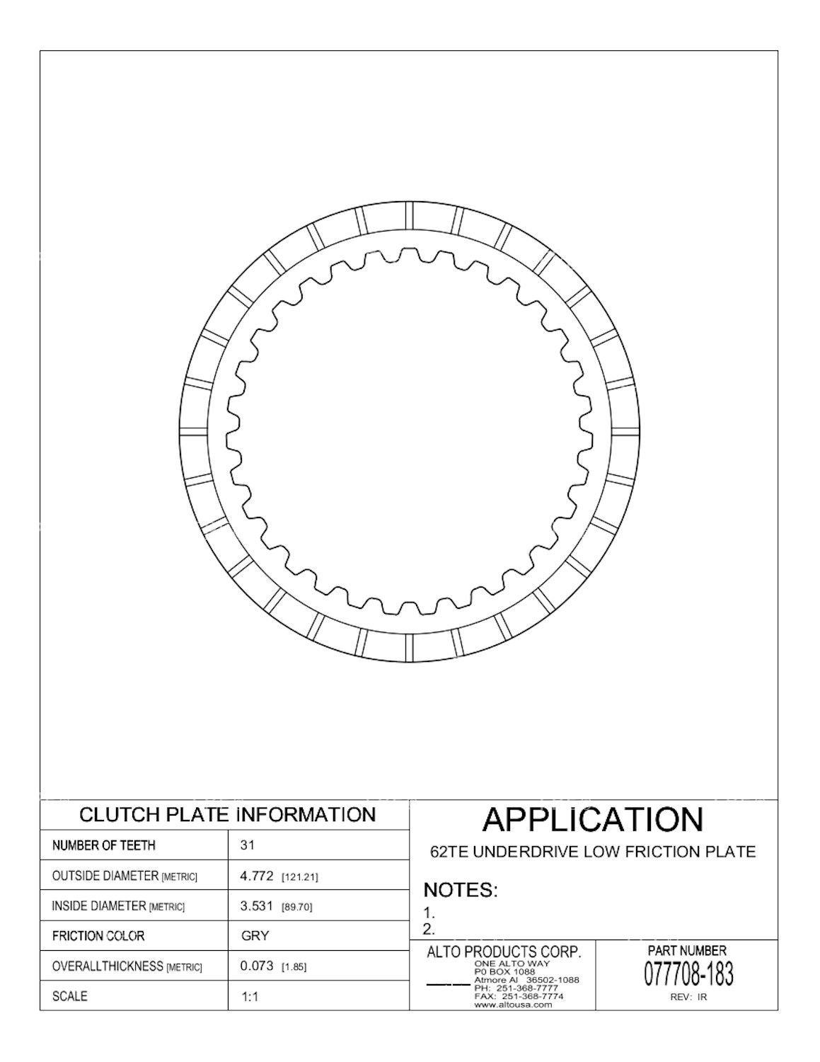 72.PF.07A Friction Plates